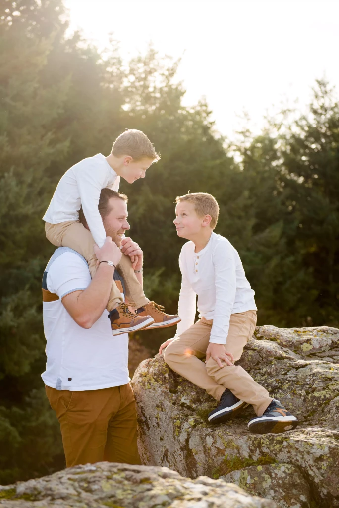 seance photo papa avec ses enfants